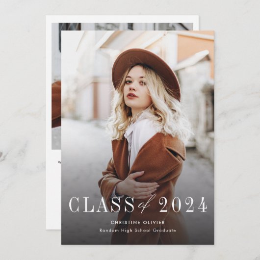 卒業2025の写真 案内状 (正面/裏面)