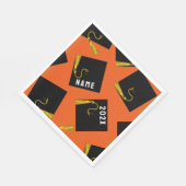 卒業2025オレンジ スタンダードランチョンナプキン (角)