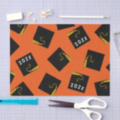 卒業2025オレンジ 薄葉紙 (クラフト)