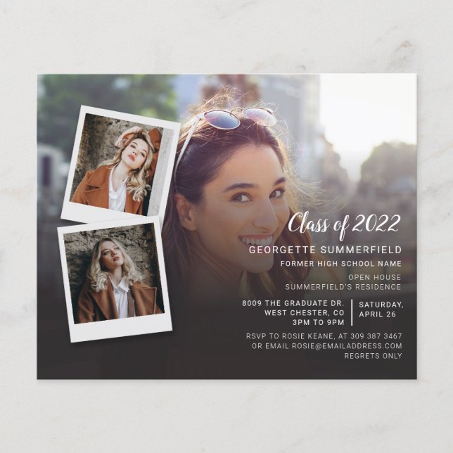 卒業2025グラードパーティー写真招待状 (正面)