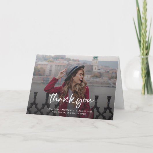 卒業2025グラードフォトスクリプト サンキューカード (正面)