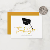 卒業2025スクリプトサンキューカード ノートカード (正面/裏面インサイチュ)