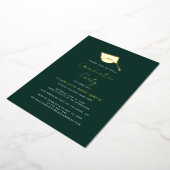 卒業2025スクリプト卒業パーティー金ゴールド 箔招待状 (回転した状態)