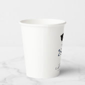 卒業2025ネイビーブルースクリプトグラードパーティー紙 紙コップ (右)