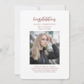 卒業2025バラ金ゴールドスクリプトグラード 案内状 (裏面)