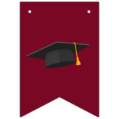 卒業2025バーガンディ写真グラードパーティー バンティングフラッグ (第1の旗)