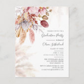 卒業2025パンパスグラスグラードパーティー インビテーションポストカード (正面)