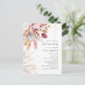 卒業2025パンパスグラスグラードパーティー インビテーションポストカード (スタンド正面)