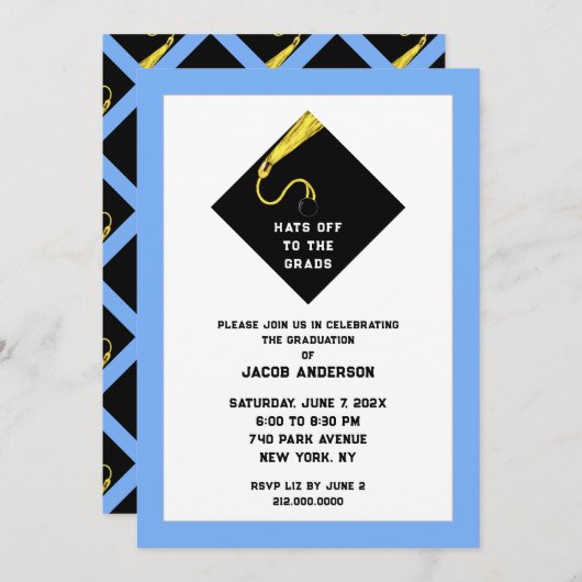 卒業2025パーティの招待状 招待状 (正面/裏面)