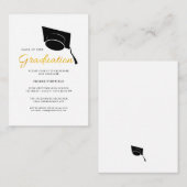 卒業2025パーティーグラードキャップ招待状 ノートカード (正面/裏面)