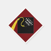 卒業2025パーティーマルーン スタンダードカクテルナプキン (角)