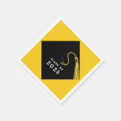 卒業2025パーティー黄 スタンダードカクテルナプキン (角)