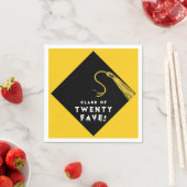 卒業2025パーティー黄 スタンダードカクテルナプキン (インサイチュ)