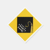 卒業2025パーティー黄 スタンダードカクテルナプキン (角)