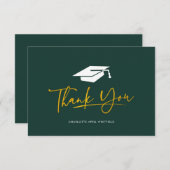卒業2025ミニマリストのスクリプトグラード サンキューカード (正面/裏面)