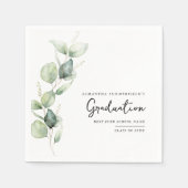 卒業2025ユーカリ植物学紙 スタンダードカクテルナプキン (正面)