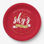 卒業2025レッドグラードパーティー ペーパープレート (正面)