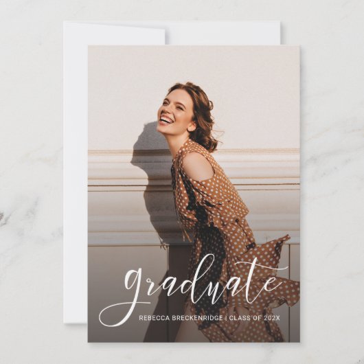 卒業2025写真とスクリプトグラード 案内状 (正面)