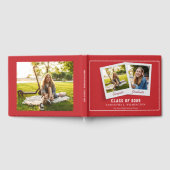 卒業2025写真グラッドパーティー赤モダン ゲストブック (全面)