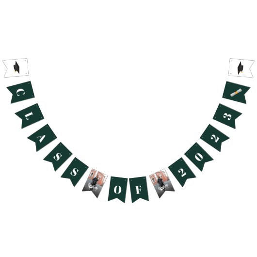 卒業2025写真グラモダンッドパーティー バンティングフラッグ (全)