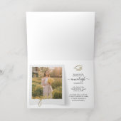 卒業2025写真グラードゴールドフォイル発表 箔グリーティングカード (内側レイダウン)