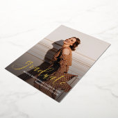 卒業2025写真グラードゴールドフォイル発表 箔招待状 (回転した状態)