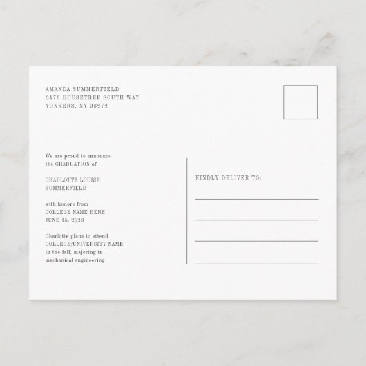 卒業2025写真スクリプトグラード 案内ポストカード (裏面)