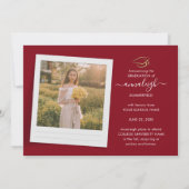 卒業2025写真スクリプトモダン 案内状 (裏面)