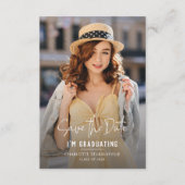 卒業2025写真セーブ・ザ・デート案内 エンクロージャーカード (正面)