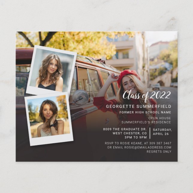 卒業2025写真パーティの招待状 (正面)