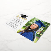 卒業2025写真パーティー金ゴールド 箔招待状 (回転した状態)