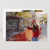 卒業2025写真モダン発表 案内状 (正面/裏面)