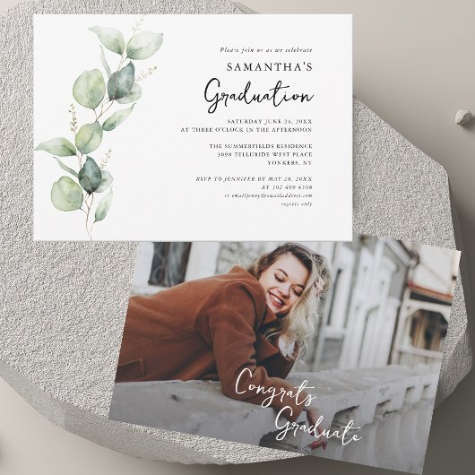 卒業2025写真ユーカリプタスグラードパーティー 招待状