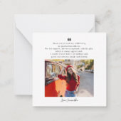 卒業2025写真数々のありがとうフォトカード ノートカード (裏面)