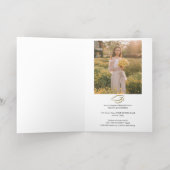 卒業2025写真金箔発表 箔グリーティングカード (内側レイダウン)