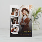 卒業2025写真金箔発表 箔招待状 (立ち正面)