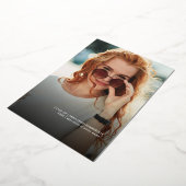 卒業2025卒業パーティー写真バラ金ゴールド 箔招待状 (回転した状態)