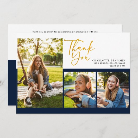 卒業2025台本モダン大学院生ありがとう 案内状 (正面/裏面)