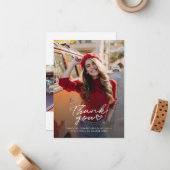 卒業2025大学院写真ありがとう ノートカード (正面/裏面インサイチュ)