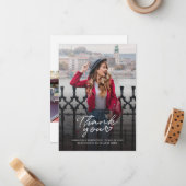 卒業2025大学院写真サンキューカード ノートカード (正面/裏面インサイチュ)