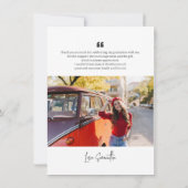 卒業2025大学院写真サンキューカード ノートカード (裏面)