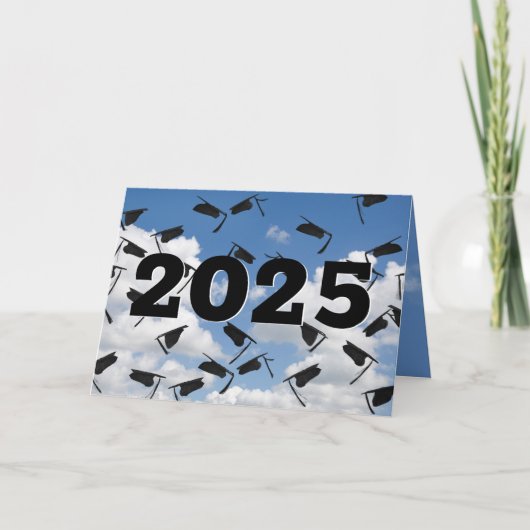 卒業2025帽子in空 カード (正面)