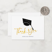 卒業2025年モダン卒業スクリプトありがとう ノートカード (正面/裏面インサイチュ)