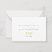 卒業2025年モダン卒業スクリプトありがとう ノートカード (裏面)