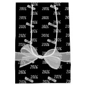 卒業2025弓でお祝い ミディアムペーパーバッグ (裏面)