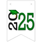 卒業2025緑と黒 バンティングフラッグ (第2の旗)