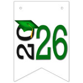 卒業2025緑と黒 バンティングフラッグ (第1の旗)