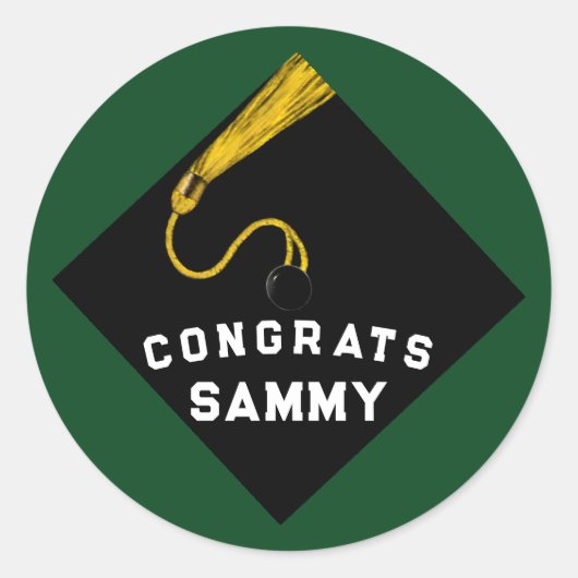 卒業2025緑 ラウンドシール (正面)