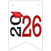 卒業2025赤と黒 バンティングフラッグ (第2の旗)