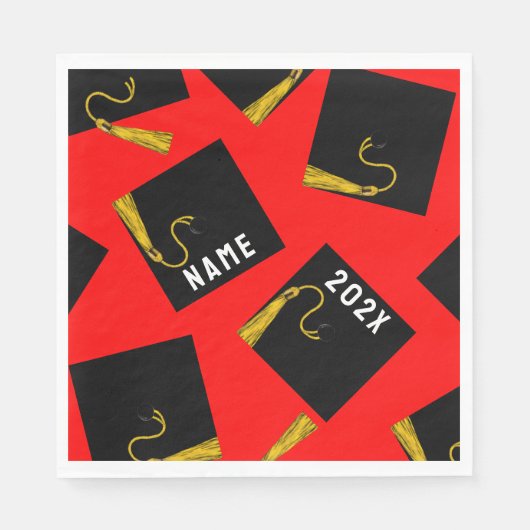 卒業2025赤 スタンダードランチョンナプキン (正面)
